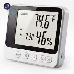 4-in-1 Smart WiFi Clock & Weather Station Security Camera