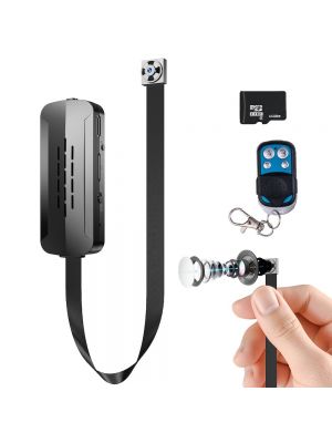4K Mini Portable Security Camera Module with Remote Control frontal view.