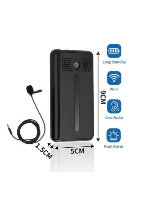 WiFi Audio Recorder ultra long battery showing the external microphone