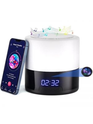 Modern LED desk lamp with hidden pinhole surveillance camera