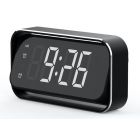 Ultra HD 4K WiFi Desk Clock Security Camera frontal view tilted slightly upward