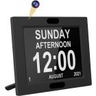 digital led clock elder medicine reminder safety camera frontal view