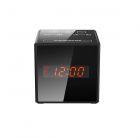 WiFi 4K clock radio hidden camera frontal display with LED time