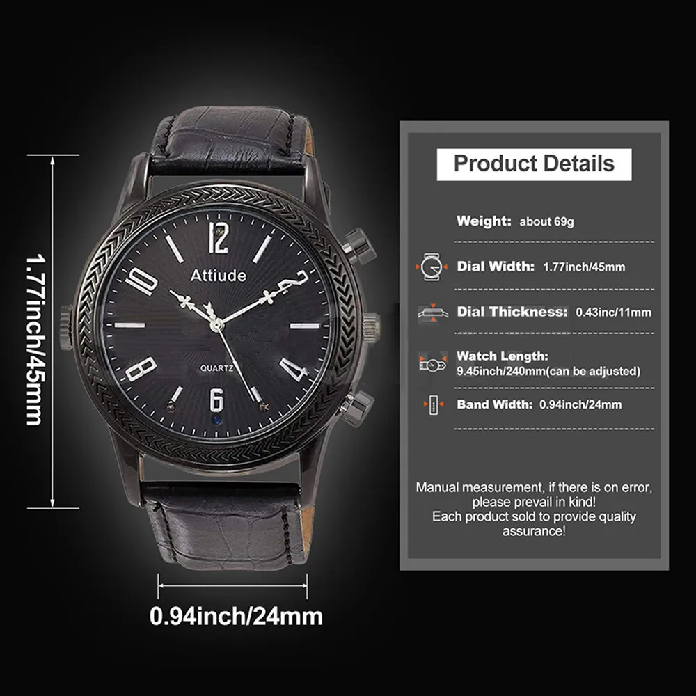 1080P HD sports watch hidden camera functions
