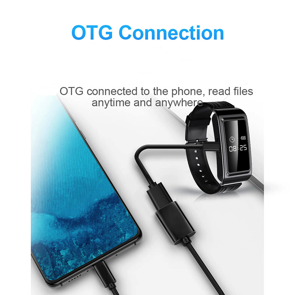Digital Safety Watch Camera & Audio Recorder showing the phone OTG & other recording functions