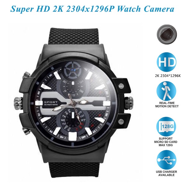 2K Super HD watch camera specifications