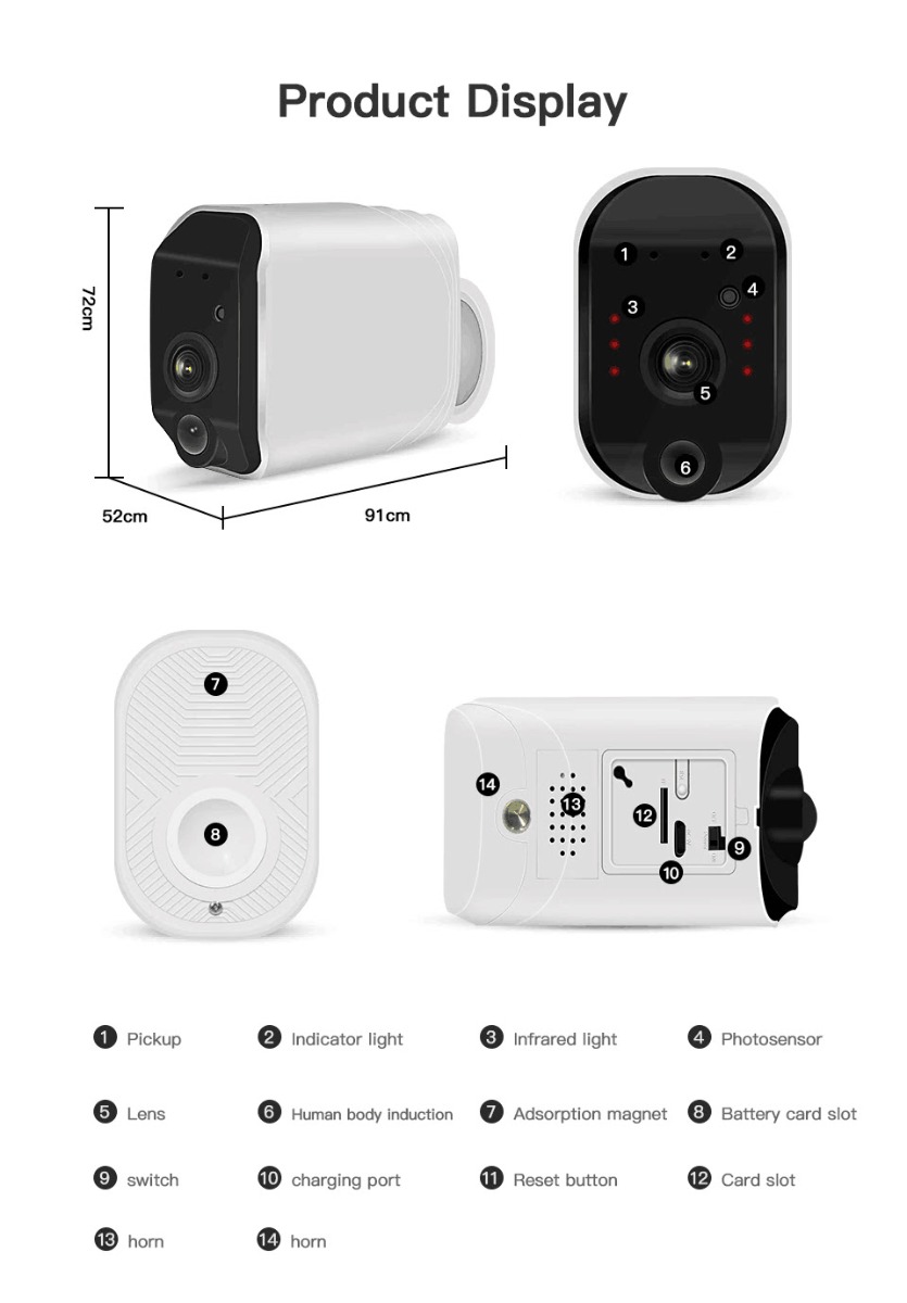 wifi wireless battery spy camera