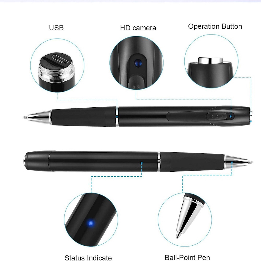 Pen Ultra HD Video & Audio Recorder showing the various connections and use