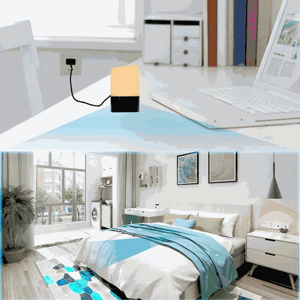 wifi night light spy camera connected to power