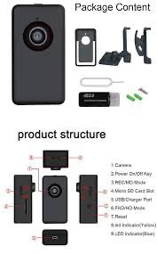 Mini HD Pocket DVR spy camera specifications