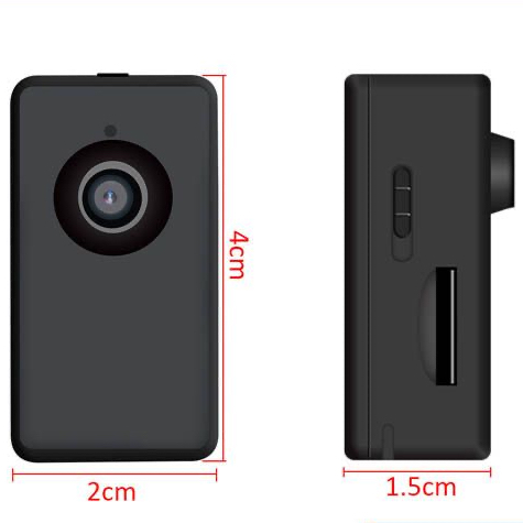 Mini HD Pocket DVR spy camera dimensions