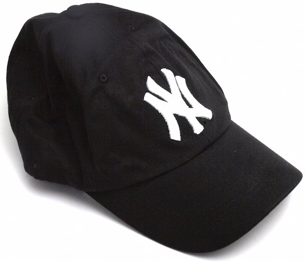 A black spy camera hat with a NY New York logo