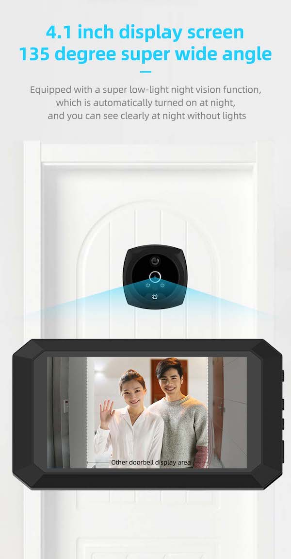 Peephole Smart Door Viewer Motion Video Recorder 20