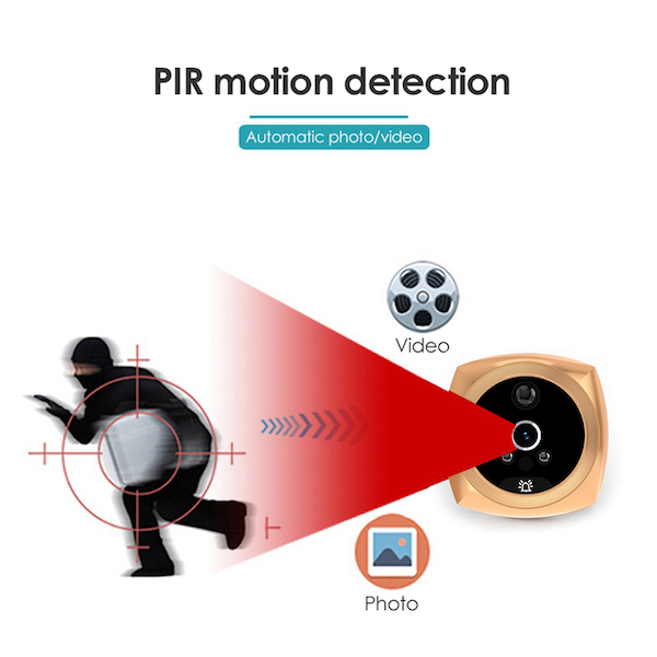 Peephole Smart Door Viewer Motion Video Recorder 4