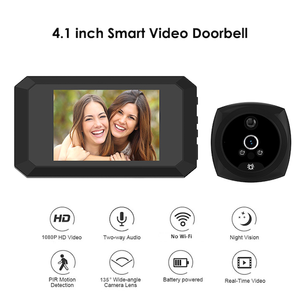 Peephole Smart Door Viewer Motion Video Recorder 5