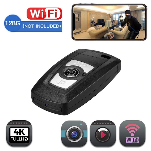 Wifi & DVR 4K Car Keychain Hidden Camera 2