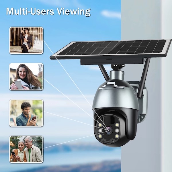 Solar 4g PTZ LED Night Vision Security Camera 12