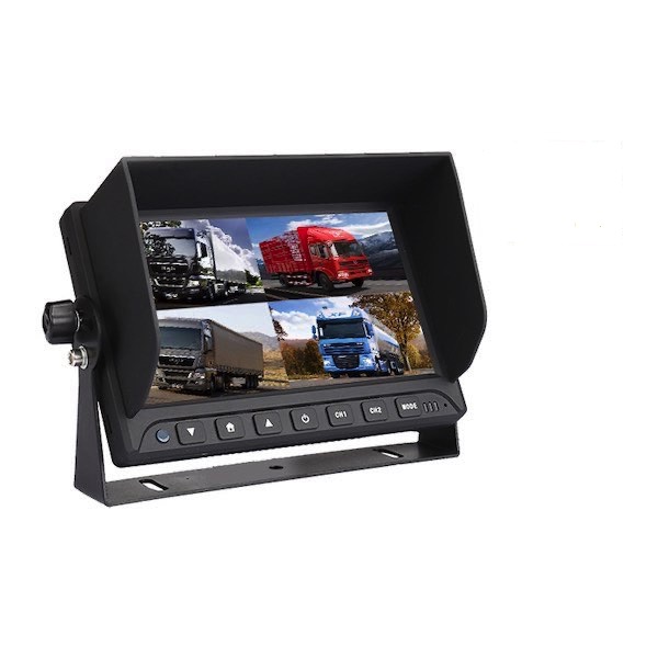 Picture of a 7" colour LCD quad monitor.