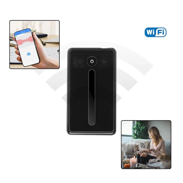 Wifi Voice Recorder Listening Device Ultra showing on a mobile phone