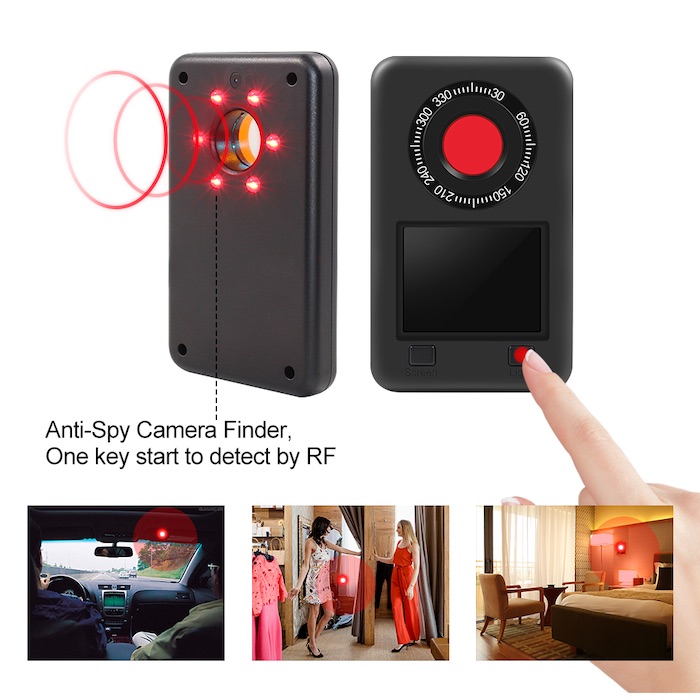 spy camera finder showing finger functions