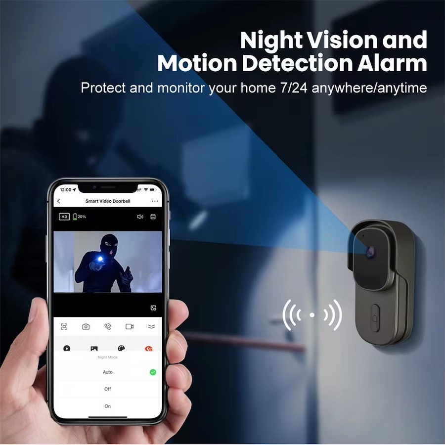 WiFi Video door-bell night vision demo picture