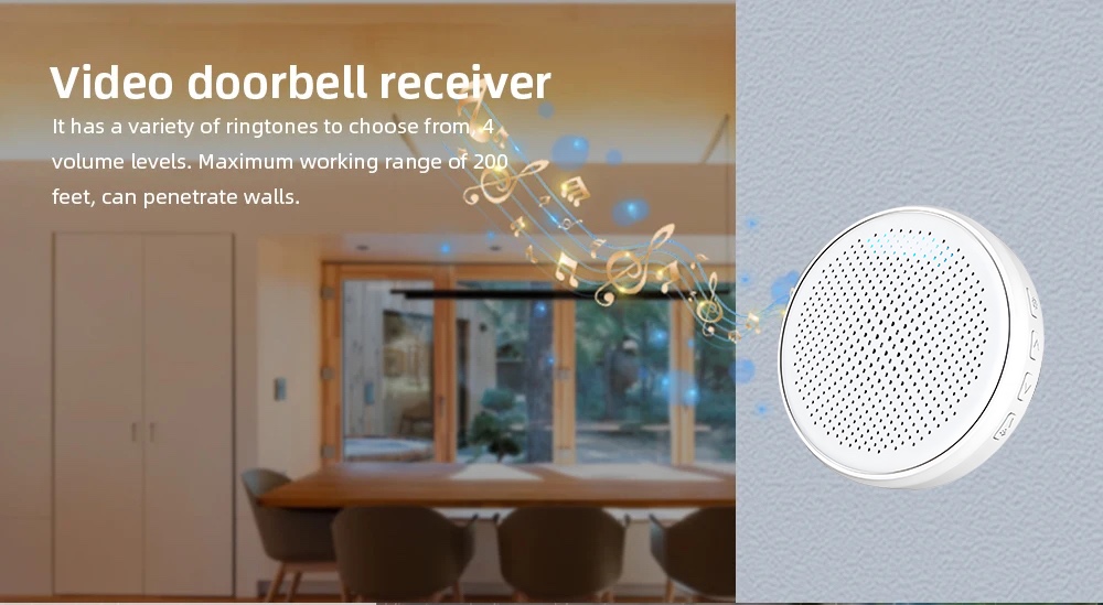 WiFi video door bell wireless receiver and chime