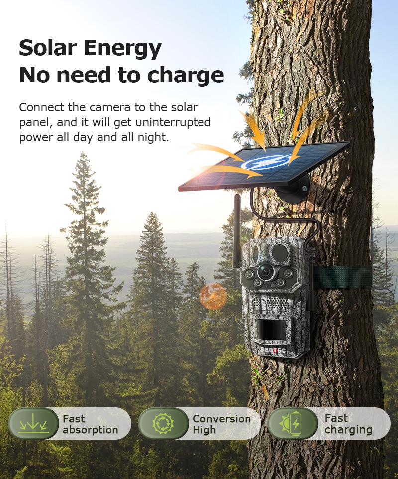 4G Pro Outdoor Security camera being solar charged