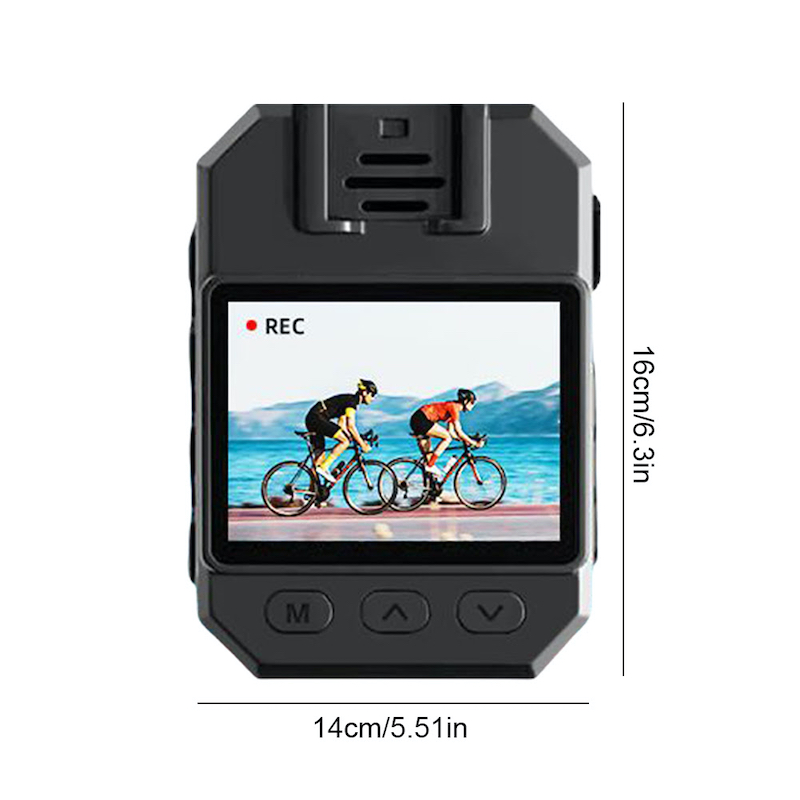 4k budget body camera rear LCD view