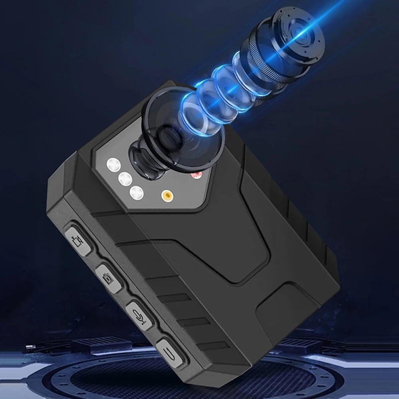 4K budget body Cam showing the wide angle lens position